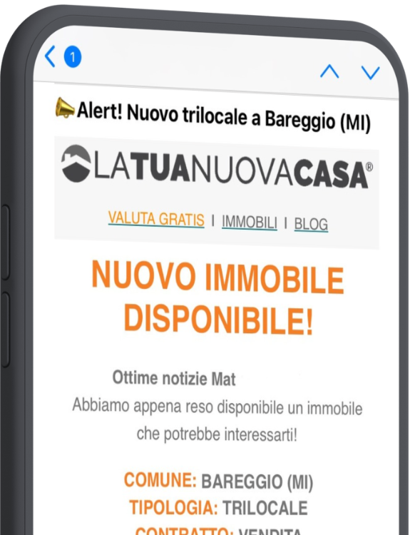 Newsletter per nuovi immobili disponibili