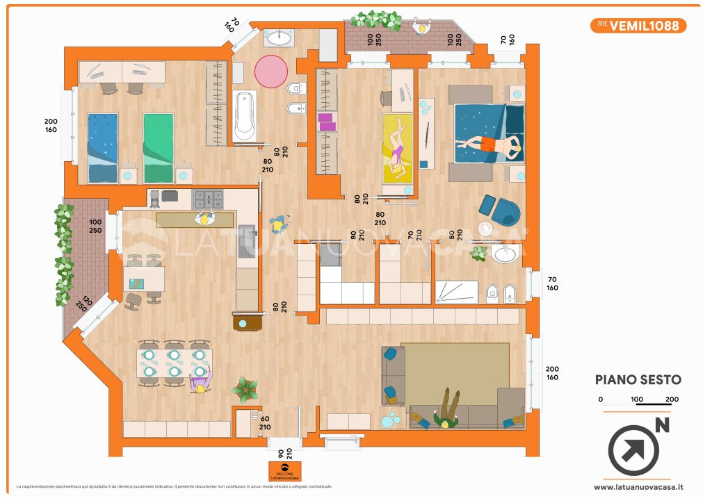 Pentalocale con cantina e box a Milano, zona Baggio - Rif. VEMIL1088