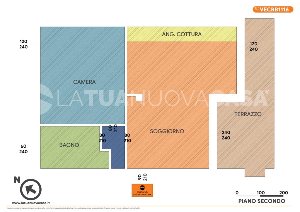 Bilocale con terrazzo, cantina e box doppio a Corbetta - Rif. VECRB1116