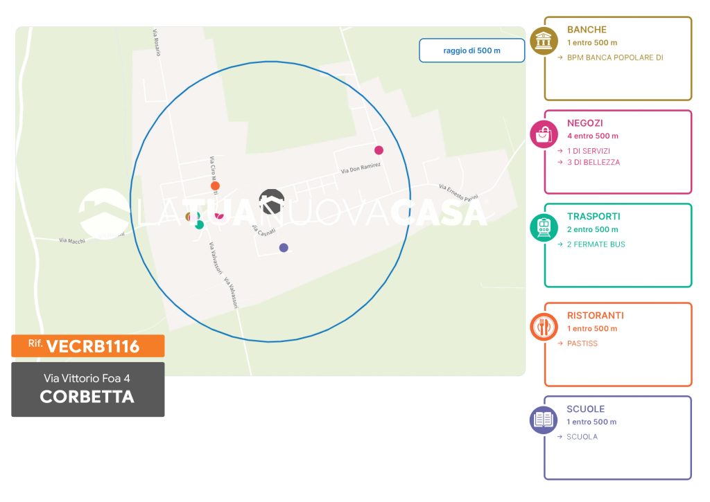 Bilocale con terrazzo, cantina e box doppio a Corbetta - Rif. VECRB1116