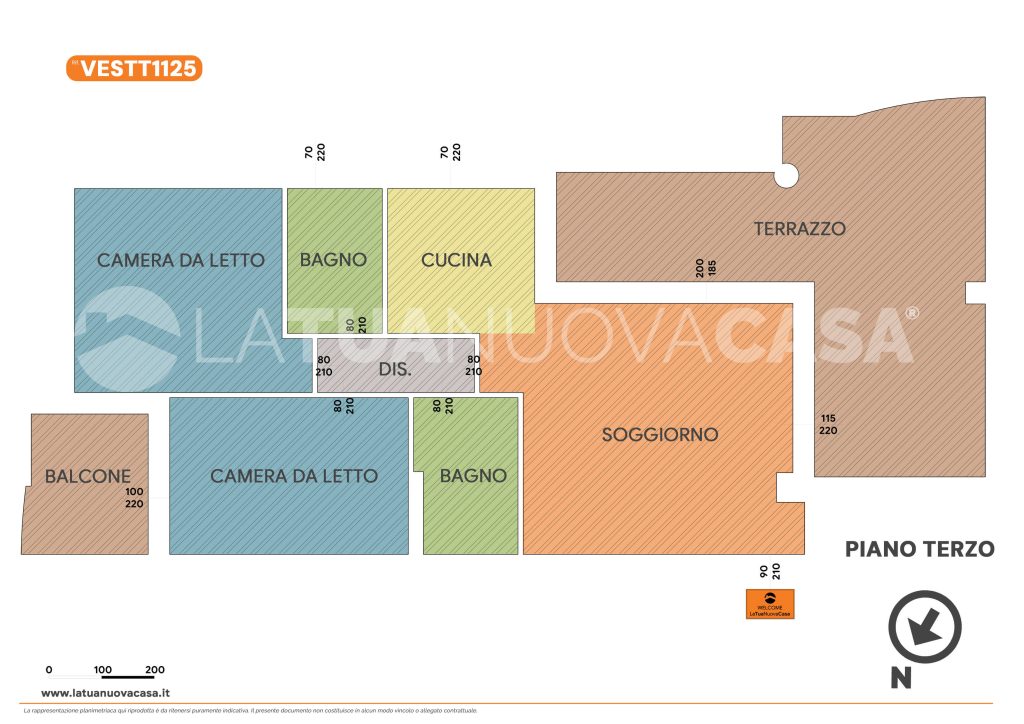 Attico con terrazzo, con box doppio, posto auto e cantina a Settimo Milanese - Rif. VESTT1125