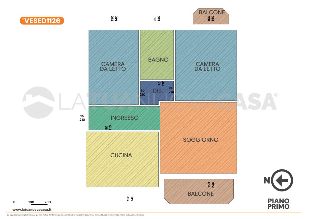 Trilocale con giardino, con cantina e box auto a Sedriano - Rif. VESED1126