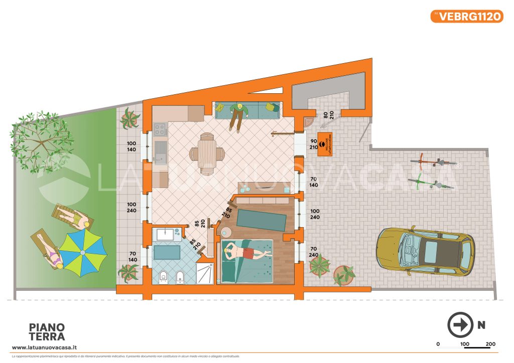 Bilocale con giardino, con ingresso indipendente a Bareggio - Rif. VEBRG1120