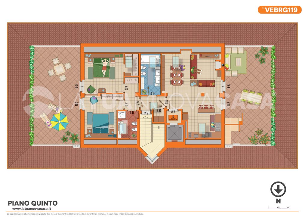 Attico con terrazzo, trilocale con 2 enormi terrazzi e box a Bareggio - Rif. VEBRG1119