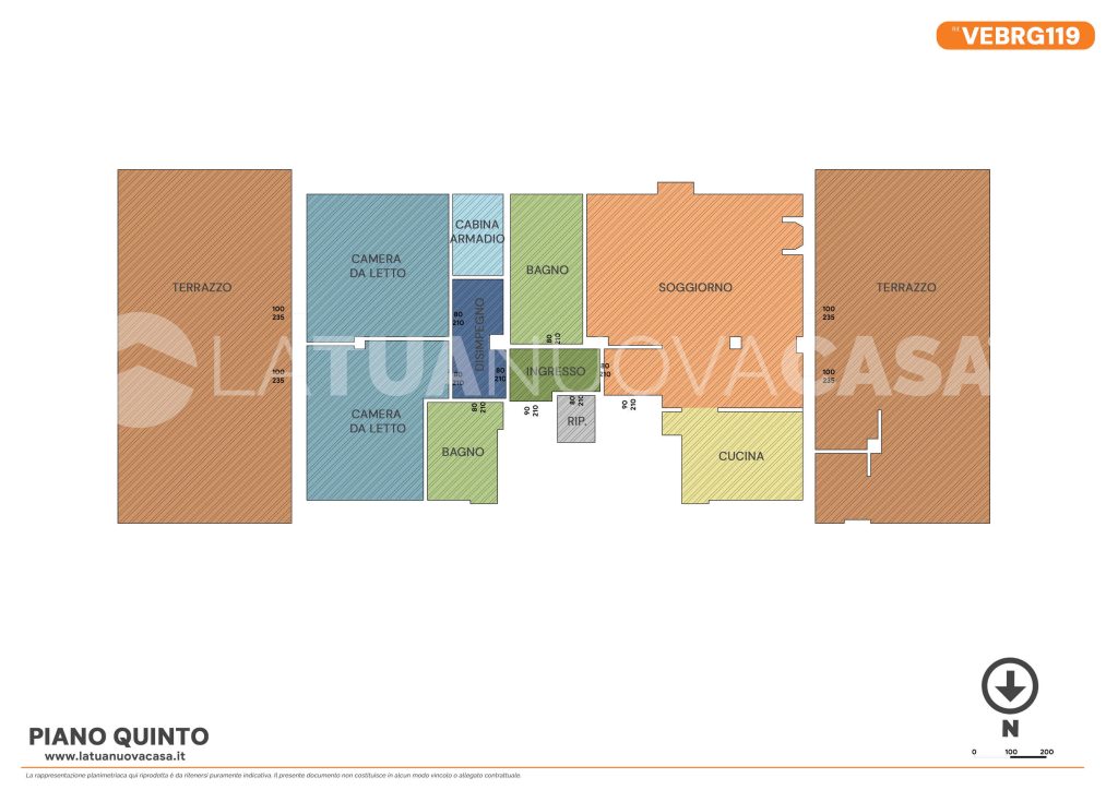 Attico con terrazzo, trilocale con 2 enormi terrazzi e box a Bareggio - Rif. VEBRG1119