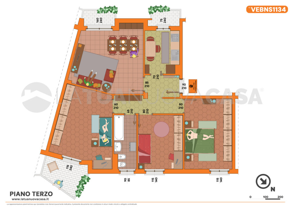 Appartamento in vendita a Binasco, quadrilocale con cantina e box. - Rif. VEBNS1134